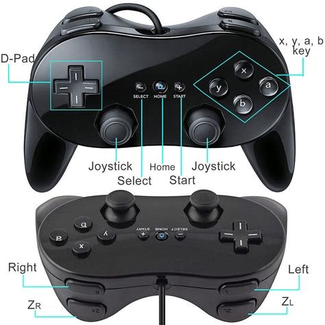 Nintendo Wii U Gamepad Black Official Complete with Wire Fully Working Condition Baxtros