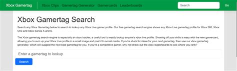 gamertag xbox search