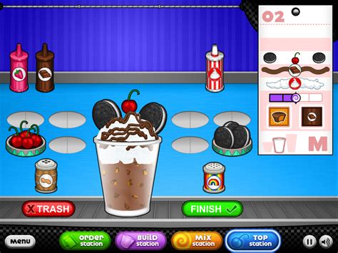 Play Papa's Freezeria Game Full Screen Restaurant Games