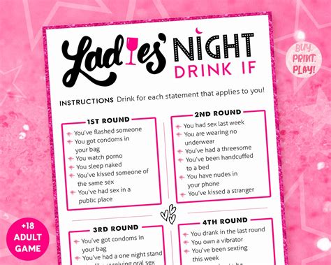 games for girls night drinking