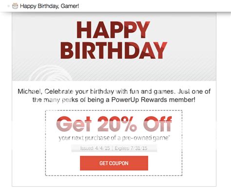GameStop 20 off any preowned game Birthday coupon Page 25 Deal