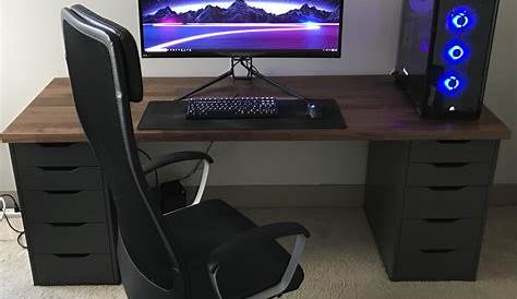Gaming Chair And Desk Ikea Minimalist IKEAdriven Battlestation office Game Room Design