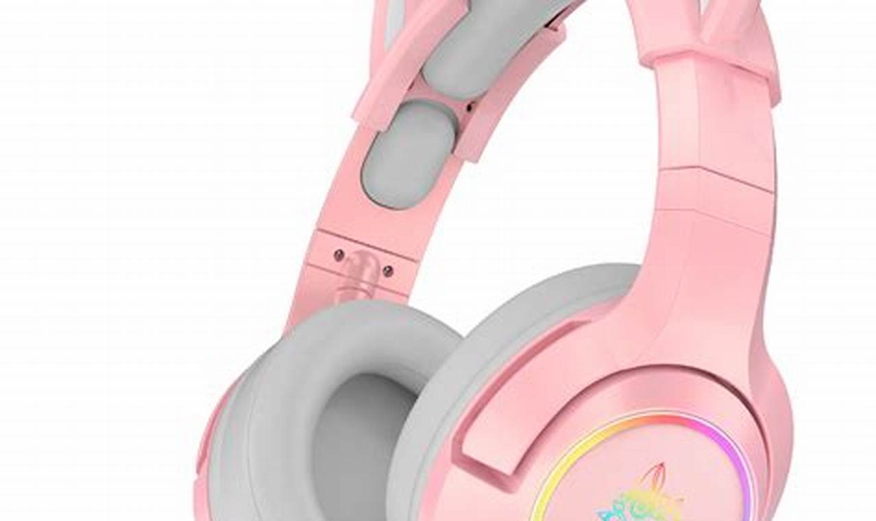 gaming headset pink cat ears