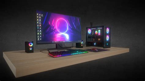 3D gaming desktop computer model CGTrader