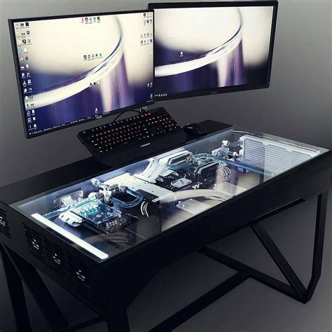 Gaming Desk With Computer Inside