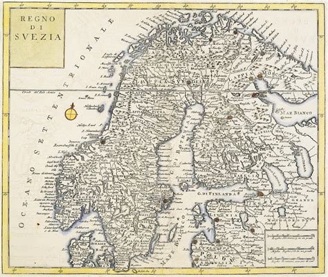 Sverigekarta 1539 Gamla kartor, Map, Karta