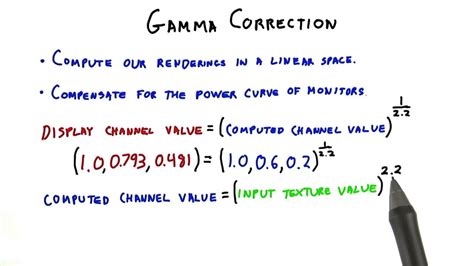 Gamma Correction Formula Example