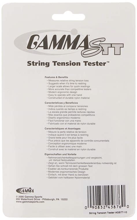 gamma sports racquet string tension tester