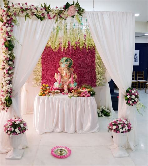 Ganesh chaturthi decoration at home Decoration for ganpati, Couples