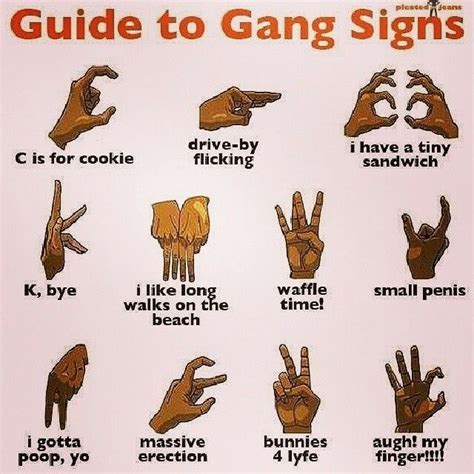 gang signs hand 4 fingers up