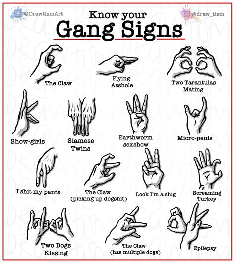 gang signs hand signals