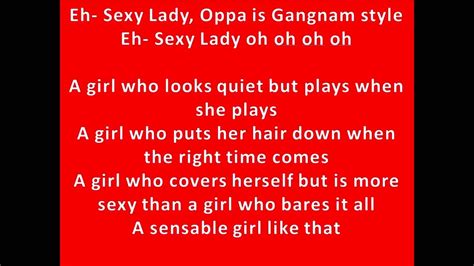 gangnam style lyrics english