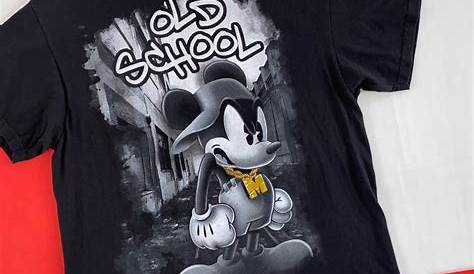 Mickey Mouse 2000s Disney Mickey Mouse Old School Gangster Graphic Tee