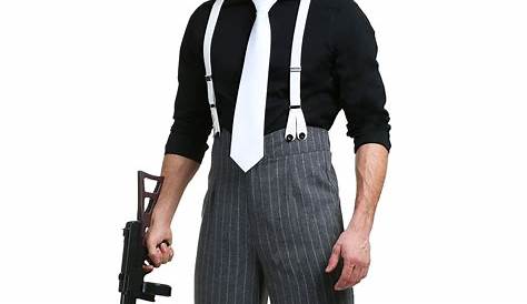 Gangster Plus Size Pinstripe Costume