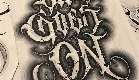 Gangster Tattoo Lettering Designs