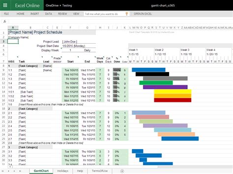 Gantt Chart Excel Online Free