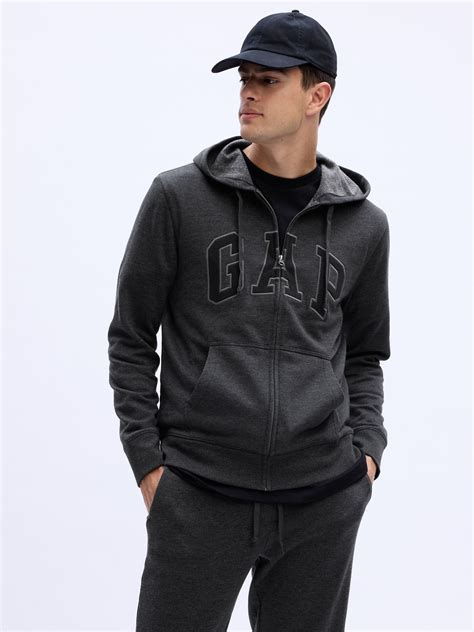 gap factory zip hoodie men