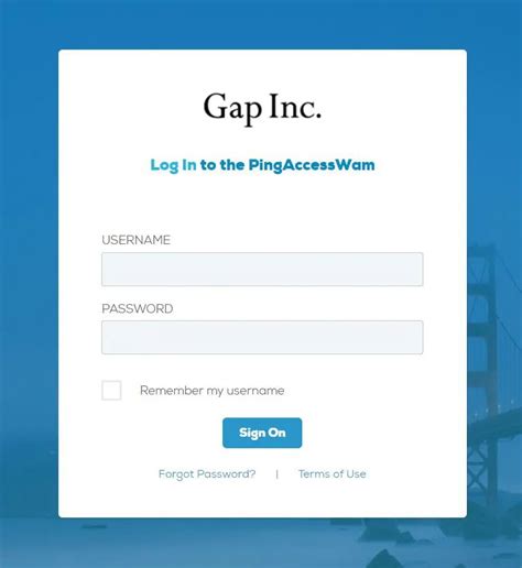 gap web portal log in
