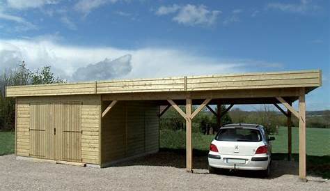 Garage Ossature Bois Toit Plat Sur Mesure De Qualit Double
