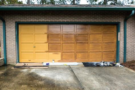 garage door paint wood look