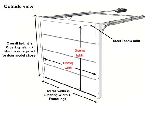 garage door size specs for sectional doors