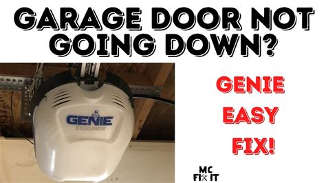 garage door will not go down with remote
