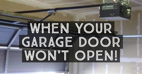 garage door will not open but will close
