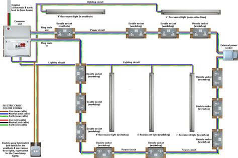 garage lighting wiring diagram uk