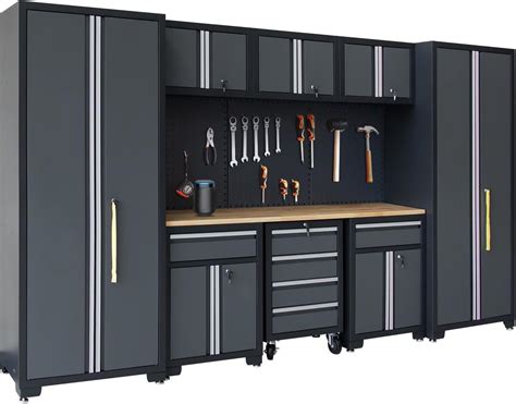 Garage Storage System With Workbench
