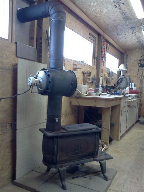 wood stove in garage during winter