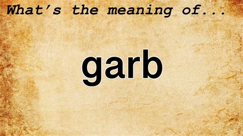 garb meaning in tamil