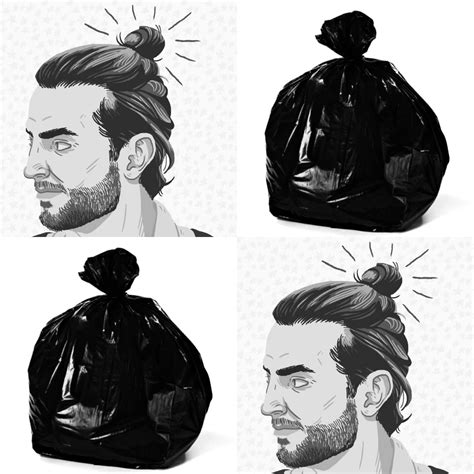 Garbage Bag Man Bun