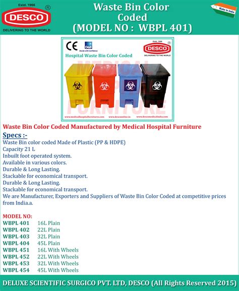 Garbage Bin Colour Code In India