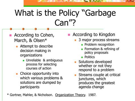 Garbage Can Theory Policy