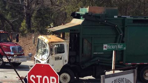 garbage truck accident yesterday