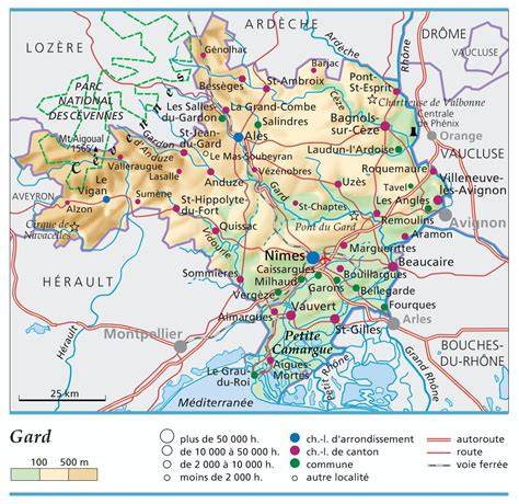 Carte du Gard Gard carte des villes, communes, sites touristiques