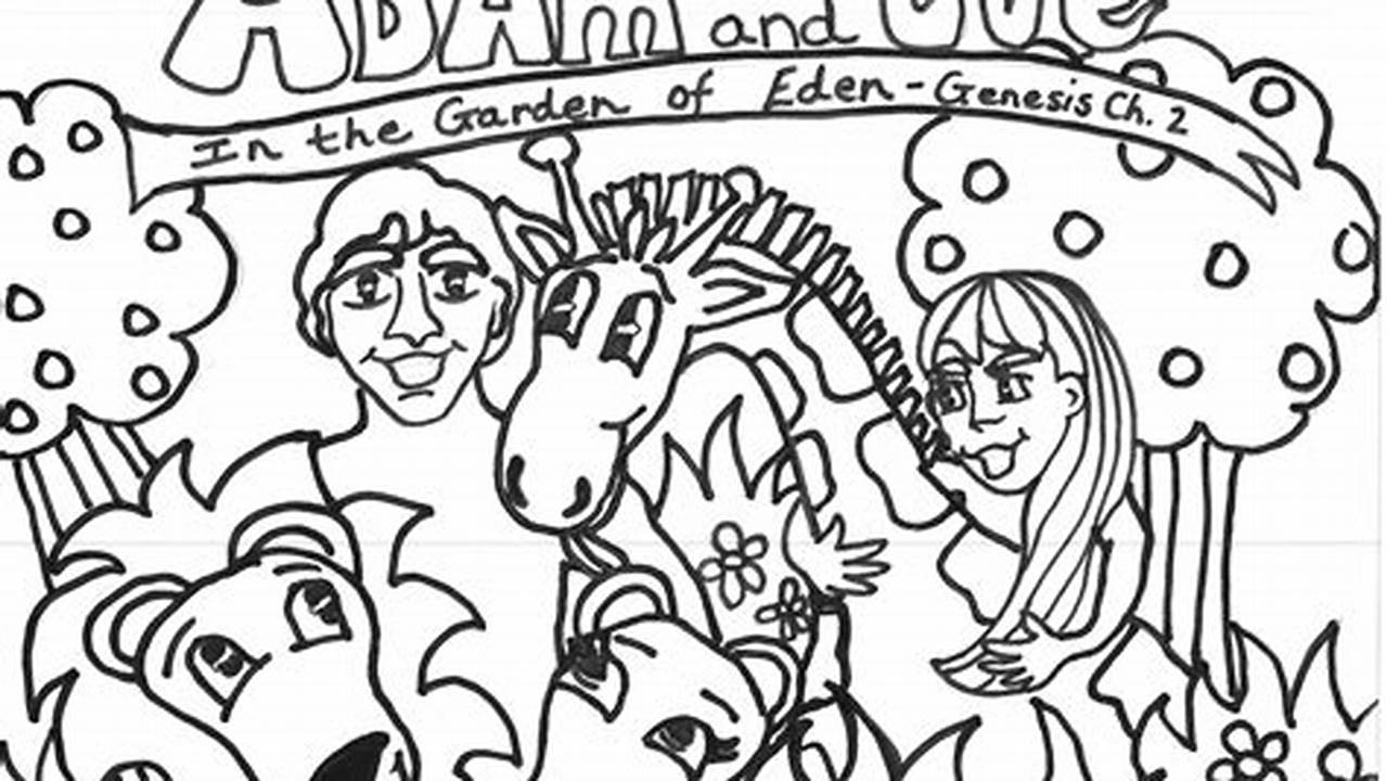Uncover Eden's Beauty: Free Coloring Pages for a Biblical Adventure