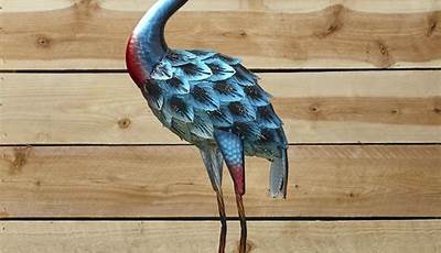 Garden Sculpture Metal Birds