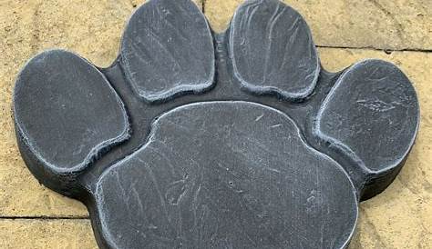 Dogs Leave Paw Prints Garden Stepping Stone | Dog memorial stone, Pet