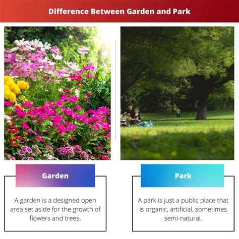 Garden And Park Difference