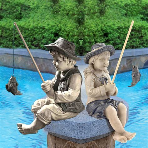 garden boy fishing