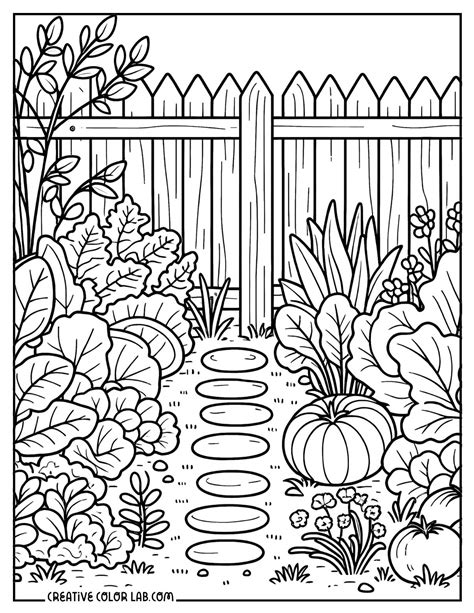 Garden Color Pages Printable