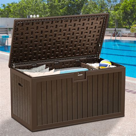 Garden Deck Box Brown