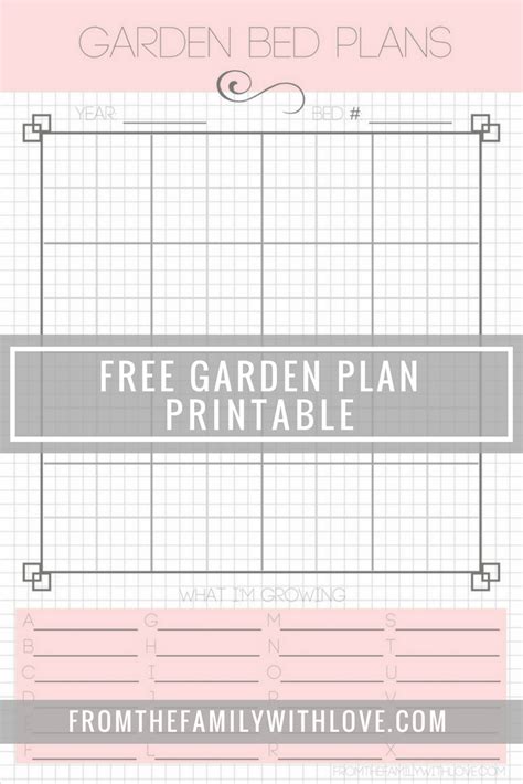 Garden Planner Grid Printable