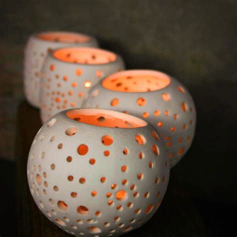 Garden Tea Light Holders Ceramic