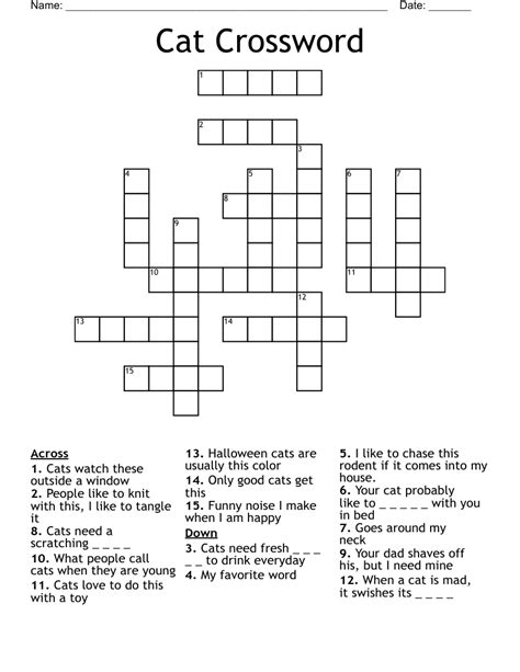 garfield dog crossword puzzle
