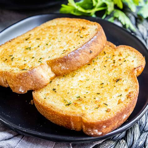 garlic bread slices in toaster