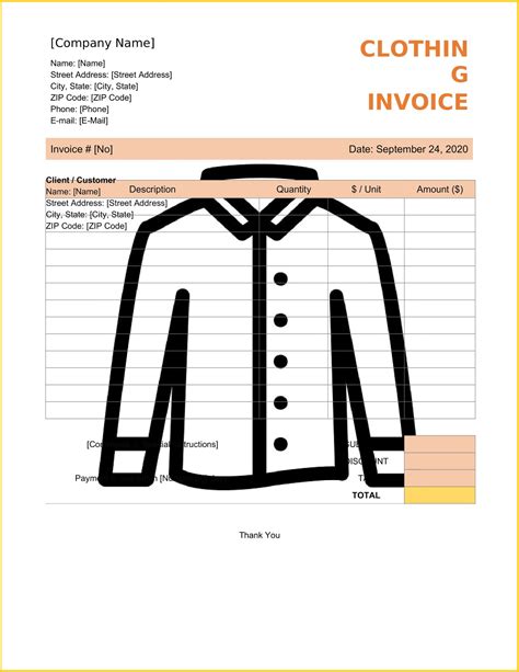 Garments Invoice Template: A Comprehensive Guide