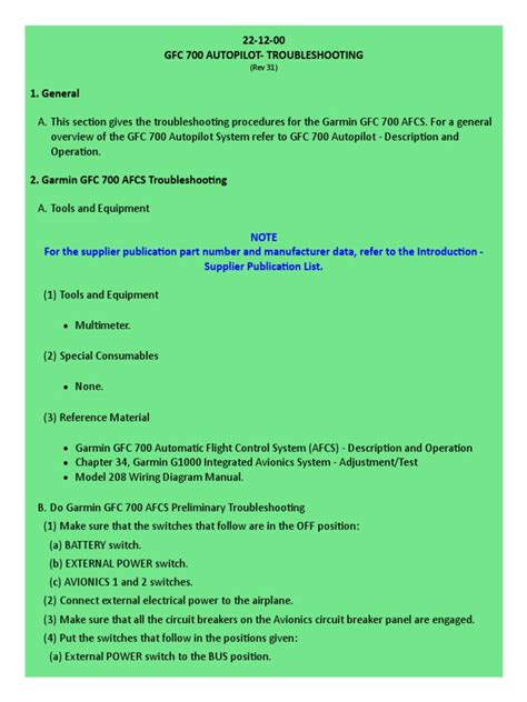 Garmin Autopilot Troubleshooting