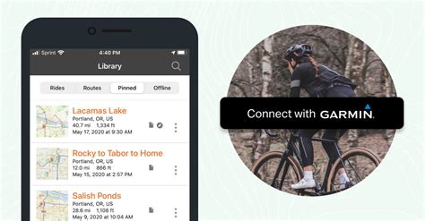 garmin connect iq app and ride with gps